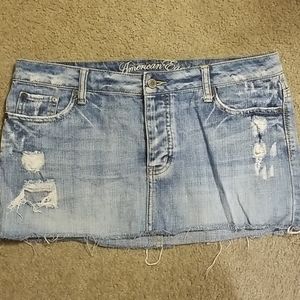American eagle jean skirt